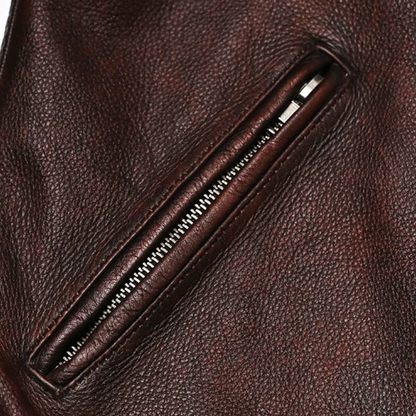 Firmin | Veste en cuir vintage style racer