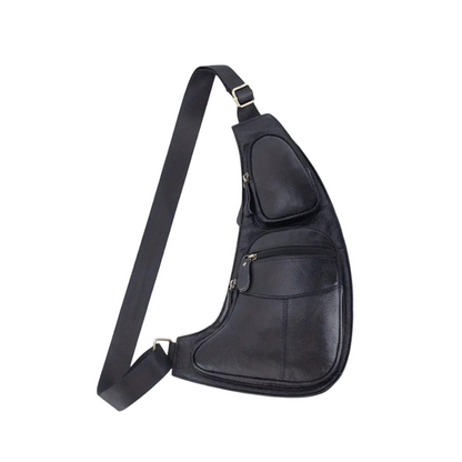 Christian | Sac bandoulière poitrine en cuir vintage