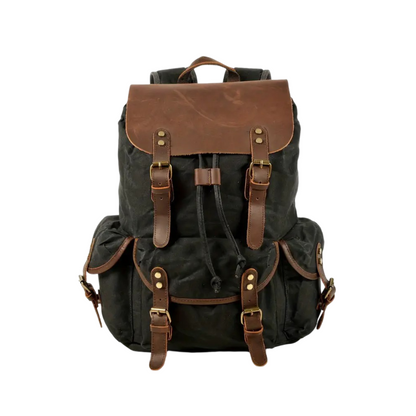 Lucien | Sac à dos rétro en toile imperméable pour ordinateur portable