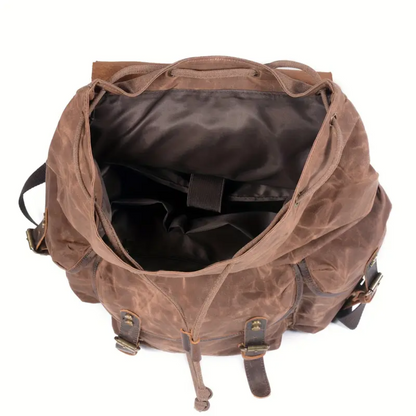 Lucien | Sac à dos rétro en toile imperméable pour ordinateur portable