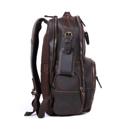 Dubois | Sac à dos vintage en cuir à plusieurs couches