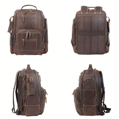 Dubois | Sac à dos vintage en cuir à plusieurs couches