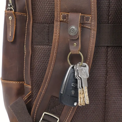 Dubois | Sac à dos vintage en cuir à plusieurs couches