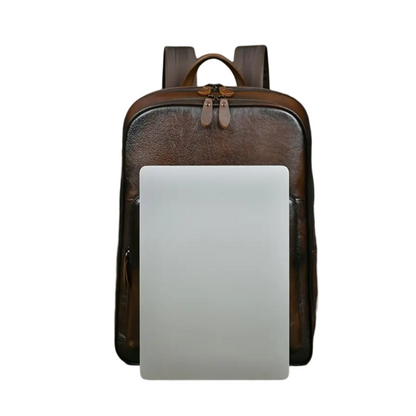 Hubert | Sac à dos pour ordinateur portable en cuir pleine fleur “Professor”
