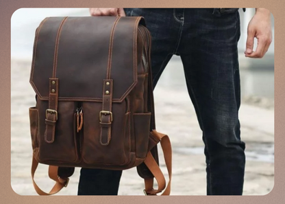Gérald | Sac à dos en cuir style vintage pour un usage quotidien