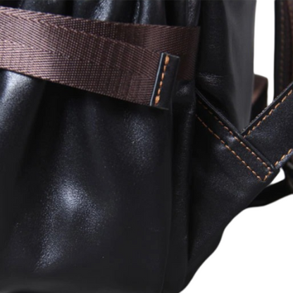 Oscar | Sac à dos en cuir noir pour homme – Travail et Voyage