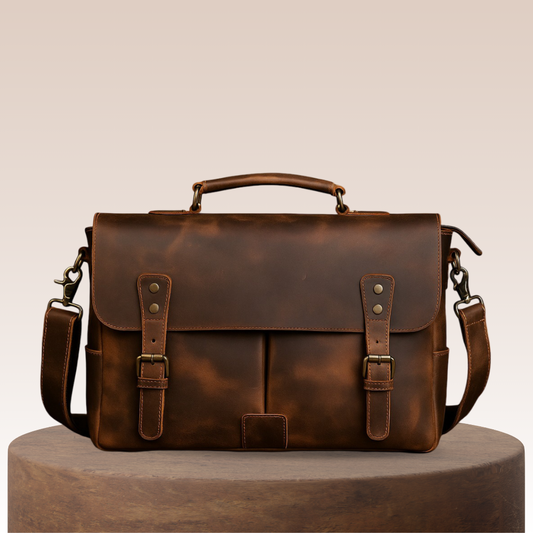René | Sac messager rétro en cuir