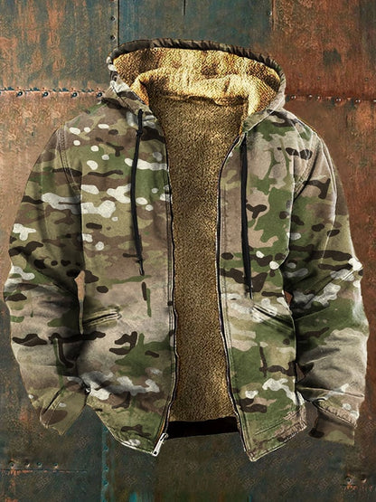 Antoine™ | Veste polaire rétro à imprimé camouflage