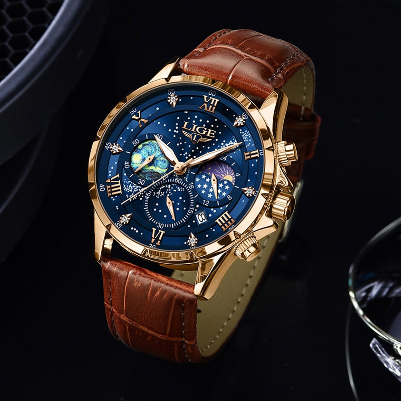 Julien™ | Montre Phase Lunaire Luxe