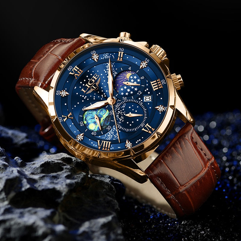 Julien™ | Montre Phase Lunaire Luxe