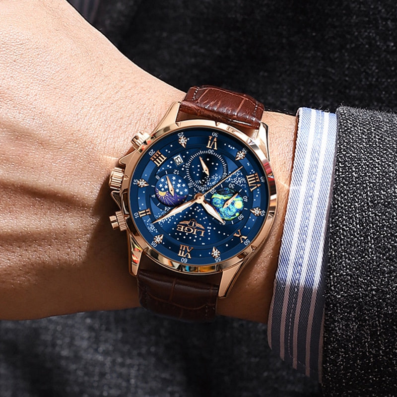 Julien™ | Montre Phase Lunaire Luxe