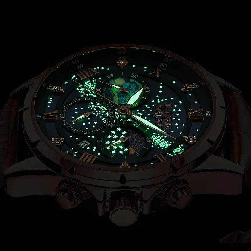 Julien™ | Montre Phase Lunaire Luxe
